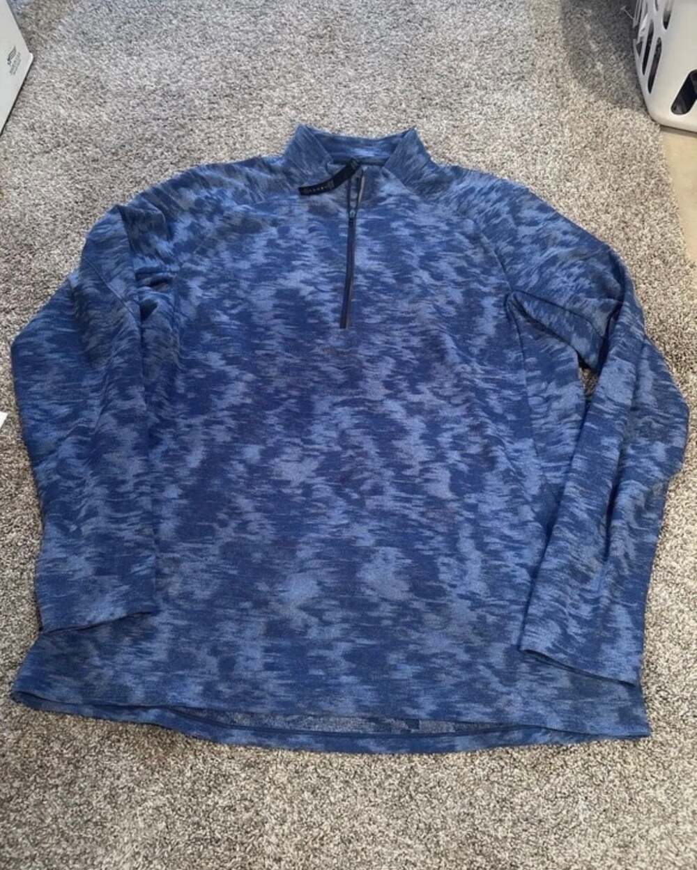 Lululemon Surge Warm Half Zip Pullover Size XL Blue Camo